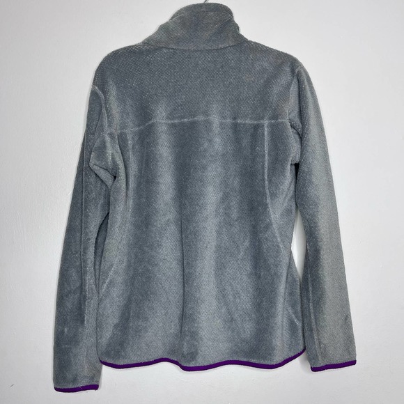 Patagonia RARE Re-Tool Snap T Fleece Pullover Gray Purple - Picture 4 of 13